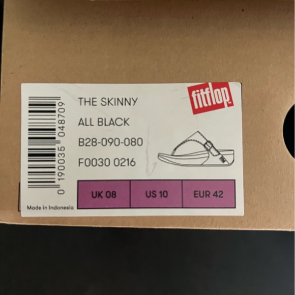 Women’s sz 10, black leather FitFlop sandals - Picture 1 of 3